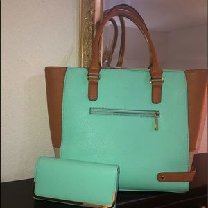 Charming Charlie Handbag & Matching Wallet Set